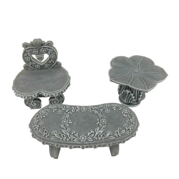 Enesco Cherished Teddies  3 piece Garden Furniture Figurines 202967 (New) - Picture 1 of 8